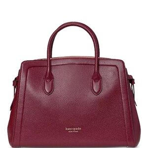 Kate Spade Knott Burgundy Leather Tote Bag
